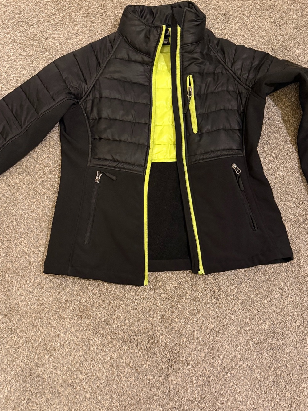 Vertical 9 Black Lightweight Quilted Hybrid Jacket Youth XL (14/16)